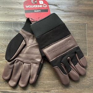 Wolverine Dusty Rugged leather palm gloves,knuckle padding, 4 way stretch rib